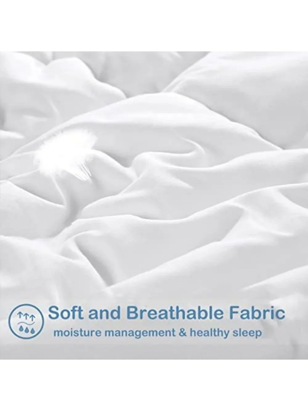Cozy Queen Size Down Alternative Comforter - Soft, White, 88x88 Inches